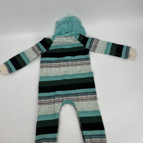 Peek Babies' Holiday Fashion Button Striped Hooded Romper Multicolor 18-24M NWT - Picture 2 of 5